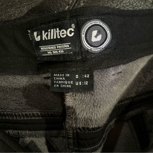 Killtec fleece-lined pants. Black. Size 42. US Sz.10. Worn once. - Picture 4 of 5